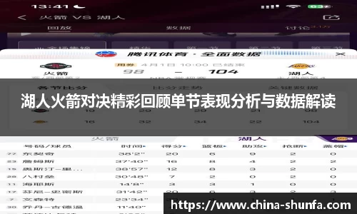 湖人火箭对决精彩回顾单节表现分析与数据解读
